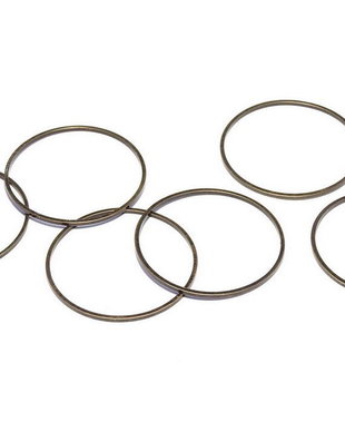 Link din alama, rotund, bronz, 25 mm