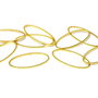 Link din alama, oval, auriu, 40x20 mm