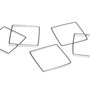 Link din alama, patrat, platina, 20x20 mm