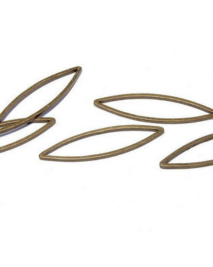 Link din alama, horse eye, bronz, 27x7 mm