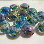 Margele mari din sticla lucrate manual aprox 27-29x13 mm