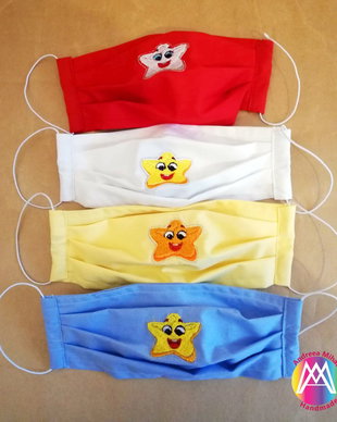 Masca de protectie din Bumbac cu strat dublu , Stea