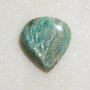 Cabochon lacrima amazonit rusesc aprox 23.5x21.5x5 mm