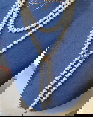 COLIER  SUPERB PERLE CRISTAL BOHEMIA ,MALLORCA,UNICAT