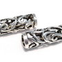 Distantier tubular, argintiu antichizat, 31x11 mm