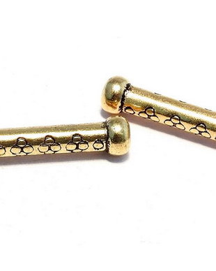 Distantier tubular, auriu antichizat, 22x5.5 mm