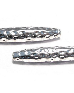Distantier tubular, argintiu antichizat, 35x7 mm