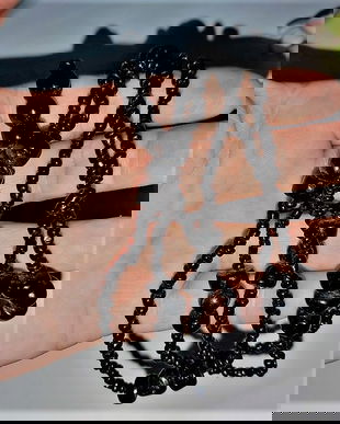 Margele din sticla cu onix