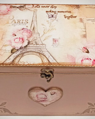 Cufar din lemn 30/20/18 cm sau 40/30/20 cm, Vintage Paris