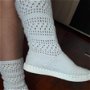 Crochet Crafterly Boots  White