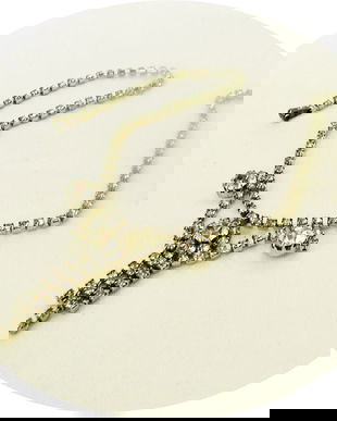 colier festiv cu cristale albe