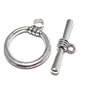 Inchizatoare toggle, argintiu antichizat, 21x17 mm