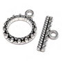 Inchizatoare toggle, argintiu antichizat, 20x15 mm