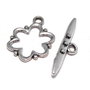 Inchizatoare toggle, argintiu antichizat, 19x15 mm