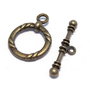 Inchizatoare toggle, bronz, 28x21 mm