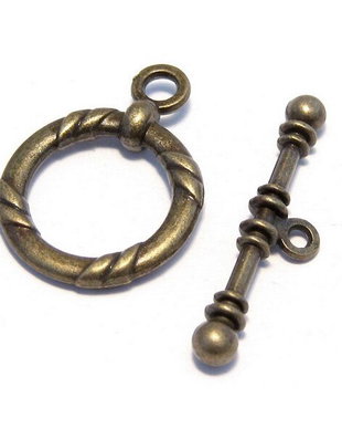 Inchizatoare toggle, bronz, 28x21 mm