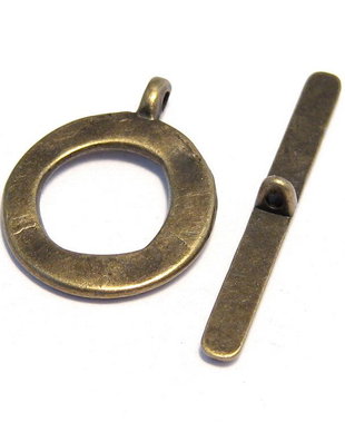 Inchizatoare toggle, bronz, 21x17 mm