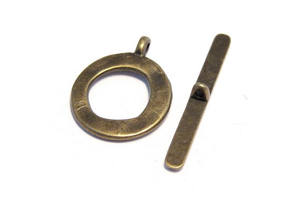 Inchizatoare toggle, bronz, 21x17 mm