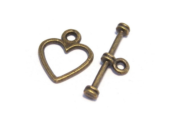 Inchizatoare toggle, bronz, 14x12 mm