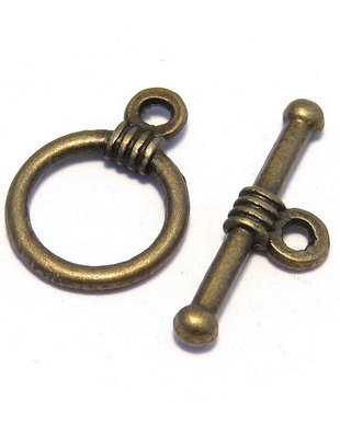 Inchizatoare toggle, bronz, 15x11 mm