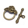 Inchizatoare toggle, bronz, 19x17 mm