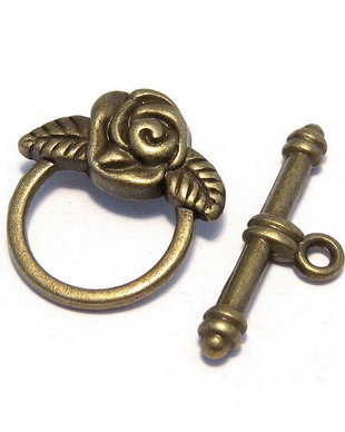 Inchizatoare toggle, bronz, 19x17 mm