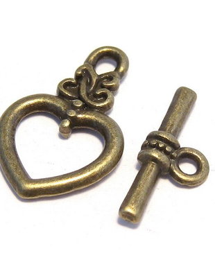 Inchizatoare toggle, bronz, 20x13 mm
