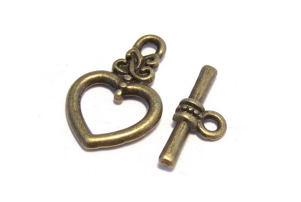Inchizatoare toggle, bronz, 20x13 mm