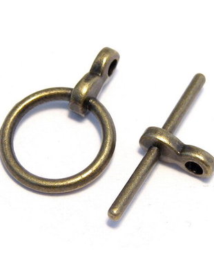 Inchizatoare toggle, bronz, 12x1.5 mm