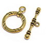 Inchizatoare toggle, auriu antichizat, 28x21 mm