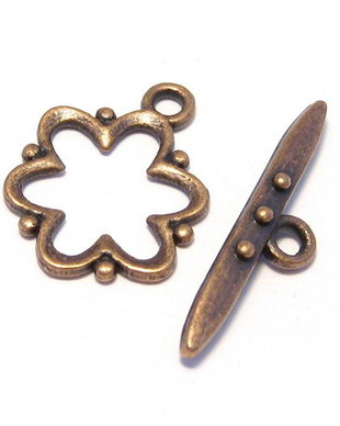 Inchizatoare toggle, cupru, 19x15 mm