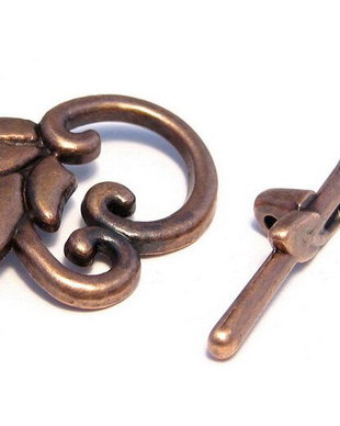 Inchizatoare toggle, cupru, 19x24 mm