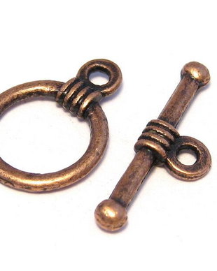 Inchizatoare toggle, cupru, 15x11 mm
