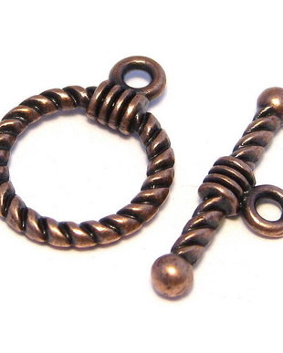 Inchizatoare toggle, cupru, 19x14 mm