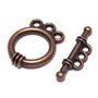 Inchizatoare toggle, cupru, 18x14x3.5mm