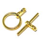 Inchizatoare toggle, aurie, 12x1.5 mm