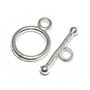 Inchizatoare toggle, argintie, 13x10 mm