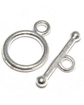 Inchizatoare toggle, argintie, 13x10 mm