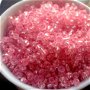 Margele nisip roz transparent cu miez argintiu 3 mm 100 g.