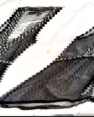 Maiou din tull cu paiete,margele si strassuri