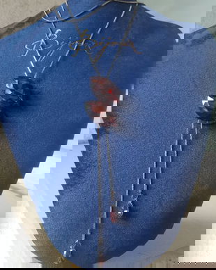 SUPERB COLIER CRISTALE BURGUNDY