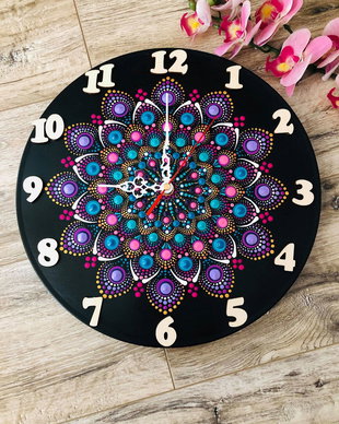 Ceas de perete Pictat Mandala