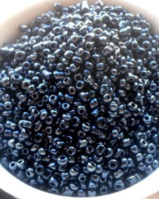 Margele nisip petrol metalizat 2 mm 30 g.