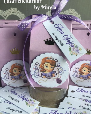 Cutii marturii botez tematica Printesa Sophia