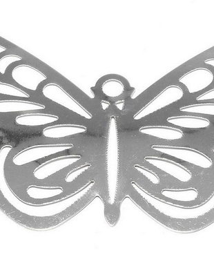 Pandantiv metalic filigranat, platina, 63x50 mm