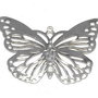 Pandantiv metalic filigranat, platina, 38x25 mm