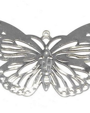 Pandantiv metalic filigranat, platina, 38x25 mm