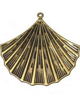 Pandantiv metalic filigranat, antic bronze, 40x40 mm