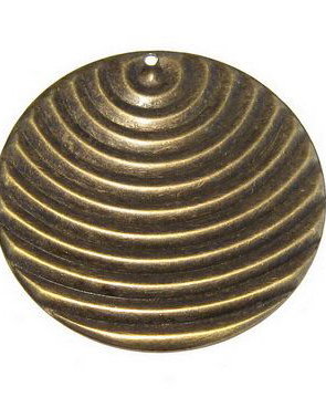 Pandantiv metalic filigranat, antic bronze, 51 mm