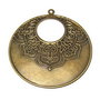 Pandantiv metalic filigranat, antic bronze, 58 mm
